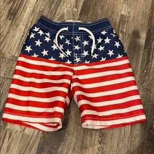 4T Old Navy Flag Swim Trunks